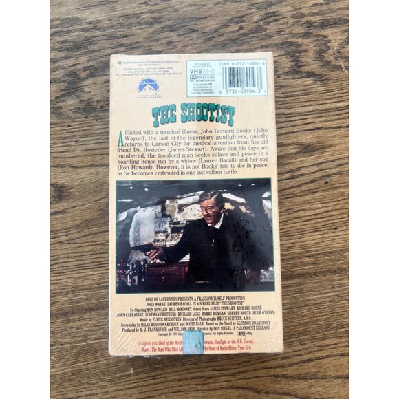 The Shootist 1976 VHS Western John Wayne Lauren Bacall Vintage New Sealed - Picture 2 of 4